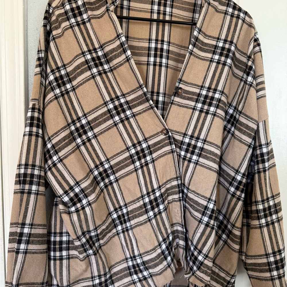 Plaid Button-Up Shirt